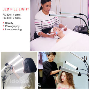 Yeux Maquilleur 96w 9600lm Vidéo Quatre Bras Lumière <span class=keywords><strong>FX</strong></span>-800II avec Support/Sac Bi Couleur Dimmable Selfie Lampe <span class=keywords><strong>Maquillage</strong></span> Lumière 95RA - Product Image 6