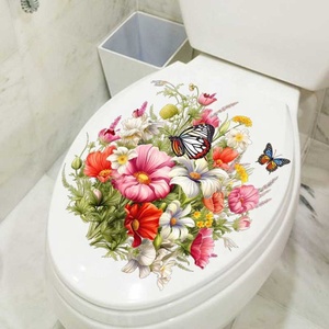 Nuovo Adesivo Murale Autoadesivo con Motivo a Farfalle, Fiori e Piccoli Grappoli d'Erba per Bagno, Frigorifero, Soggiorno e <span class=keywords><strong>Camera</strong></span> <span class=keywords><strong>da</strong></span> <span class=keywords><strong>Letto</strong></span> - Product Image 4