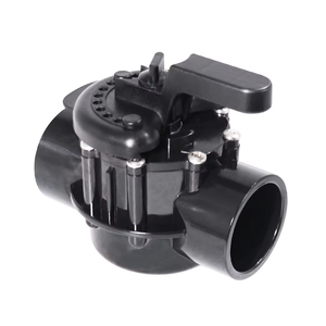 Grey/Black Diverter Valve 2-Way 2-Inch (2-1/2-Inch Slip Outside), PVC, Grey/Black <b>Pool</b> Accessoires - Product Image 1