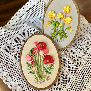 Kits de Bordado Hechos a Mano para Principiantes Adultos, Tela de Algodón con Patrón de Flores, Hilo de Bordado de Poliéster, Marca XIXI - Product Image 2