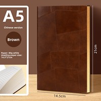 Carnet A5 personnalisé avec logo, lignes horizontales géométriques, couverture en similicuir, bordure dorée, coffret cadeau d'affaires haut de gamme, idéal pour l'export.