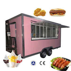 Nouveau chariot de restauration mobile en acier inoxydable et aluminium 2025, rose, avec équipement de cuisine complet, petite remorque mobile en promotion - Product Image 2
