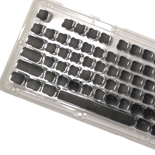 OSHID 104 Keys Custom Keycaps ABS Material Keycaps with Nickel Coating Mechanical Keyboard Keycaps