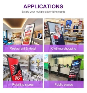 CH 43 trong nhà di động màn hình pin cảm ứng <span class=keywords><strong>LCD</strong></span> kỹ thuật số biển hiển thị đứng kiosk cửa hàng bán lẻ quảng cáo SDK dựa trên đám mây CMS - Product Image 2