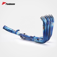 Système d'échappement complet en alliage de titane bleu torréfié à prix de gros Forsound Factory avec silencieux court pour BMW S1000RR 2019-2025