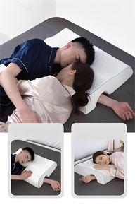 Oreiller en <span class=keywords><strong>mousse</strong></span> à mémoire <span class=keywords><strong>de</strong></span> forme rectangulaire moderne pour les dormeurs latéraux Soulagement <span class=keywords><strong>de</strong></span> la douleur au cou Couples se câlinant Anti-statique Tissu respirant 200TC - Product Image 3
