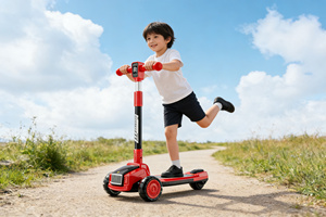 Trottinette pliable Tigerkidjoy avec guidon <span class=keywords><strong>en</strong></span> aluminium réglable <span class=keywords><strong>en</strong></span> hauteur, design à 3 roues pour les enfants de 4 à 12 ans - Product Image 5