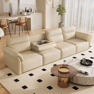 आधुनिक इलेक्ट्रिक अवकाश सोफे, मल्टीफंक्शनल मालिश, कूलिंग और तह सुविधाओं के साथ स्मार्ट 3-सीटर होम थिएटर फर्नीचर - Product Image 6