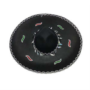 Chapeaux de fête du Nouvel An, grands chapeaux mexicains à bord argenté, larges bords, ajustables, unisexes, 100% polyester, chapeaux de carnaval de Noël - Product Image 1