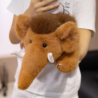 Animaux en peluche réalistes Mammouth peluche mammouth poupée en peluche Super doux animaux sauvages jouets peluche
