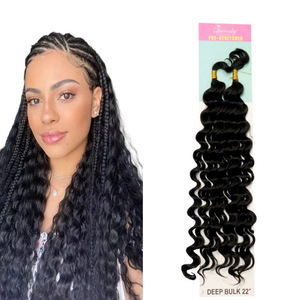 Treccia africana di colore naturale uncinetto capelli profondi alla rinfusa produttori all'ingrosso di Shandong ad alta temperatura filo sintetico parrucca - Product Image 1