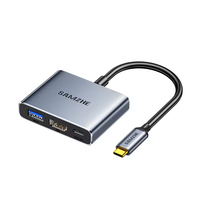 SAMZHE 4K Typ-C Erweiterungsdock mit USB 2.0, USB 3.0, PD100W für iPhone & Laptop (Aluminiumlegierung, 3 Anschlüsse, auf Lager)