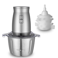 Krachtige 500W ABS 2L glazen kom multifunctionele stille 2-snelheden keukenmachine (krachtige elektrische hakselaar blender molen)