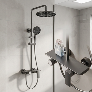 Grifo de ducha termostático moderno montado en la pared, grifo de ducha de temperatura constante con cartucho de cerámica para renovación de baños domésticos - Product Image 3