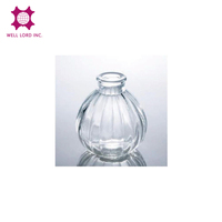 Bouteille diffuseur à roseaux en verre transparent Well Lord Best Seller 100mL/200mL/250mL avec sérigraphie et bouchon à vis, ODM/OEM disponible, TW Home