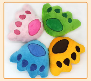 Pet Plush Cartoon Chew Toy Dog <b>Cute</b> <b>Bear</b> Paw Squeaky Interactive Toy with Tooth Cleaning Feature 11x13cm - Product Image 2
