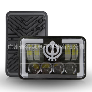 Wrangler <b>Led</b> <b>Headlights</b> 5.75 Inch Square Lens High Low Beam Integrated Off Road Vehicle Light 15000 Lm 70 W - Product Image 3