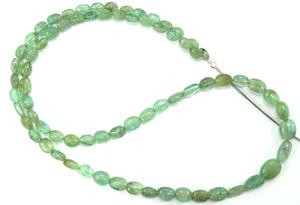 Meilleure qualité, 1 brin de pierres précieuses d'émeraude de zambie naturelle, forme ovale lisse, perles de Briolette, fabrication de Bracelet, collier, boucle d'oreille, bricolage - Product Image 2