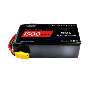 4S HV FPV 리포 배터리 1500mAh 1600mAh 1700mAh 14.8V 160C XT60 플러그 6S 12S 드론용 배터리 고C율 고밀도 - Product Image 1