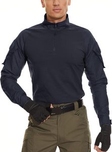 Camiseta Polo táctica de seguridad de alta calidad para hombre, transpirable en diferentes colores, manga larga de poliéster/algodón con bolsillo - Product Image 3