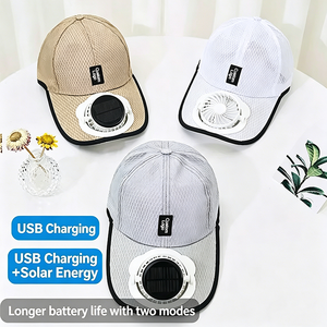 Gorra de Béisbol con Ventilador Solar para Adultos, Malla Transpirable, Protección Solar, Recargable por USB - Product Image 1