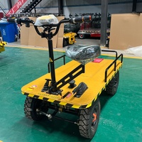Chariot à plateforme électrique silencieux, moteur sans entretien, chariot à plateforme motorisé avec barrières amovibles