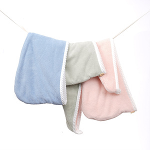 Gorro para secar el cabello Kim Ryan, 26x65cm, forro polar coral, doble capa, de secado rápido, para mujer - Product Image 1