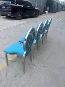 เก้าอี้จัดงานแต่งงานในโรงแรมทำจากสเตนเลสสีทองดีไซน์หรูทันสมัย - Product Image 3