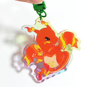 Vente en gros personnalisée acrylique époxy dégradé porte-clés breloques colorées pour Anime Convention - Product Image 2