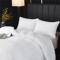 Parure de lit blanche, ensemble de literie de luxe avec housse de couette imprimée, 3 pièces