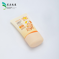 Tube cosmétique vide en PE de 40 mm avec bouchon à vis, impression de logo personnalisée pour crème solaire pour enfants, vente en gros