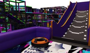 Équipement de terrain de jeu interactif commercial pour enfants à thème personnalisé Ensemble de terrain de jeu intérieur pour tout-petits <span class=keywords><strong>avec</strong></span> grand <span class=keywords><strong>toboggan</strong></span> - Product Image 4