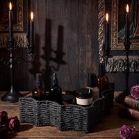 Paniers de rangement décoratifs et étranges pour cosmétiques, clés, bijoux, décoration rustique gothique pour la maison, organisateur de salle de bain d'Halloween, plateaux de service