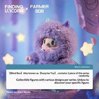 Figurine de collection Looking Unicorn FARMER BOB Troisième Génération Phantom Dragon Secret Realm en vinyle et peluche, série boîte mystère, jouet tendance, cadeau
