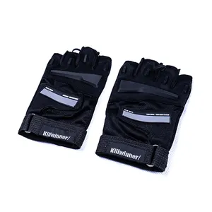Custom Anti-Bacterial Safety Fitness Retro Gym Racing Sport Tactical Work Motorcycle Half Finger Hand Gloves Men For Bike