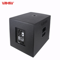 [VAMAV VSP15] Caisson de basses actif en bois de 15 pouces, système audio professionnel de scène, 500W RMS, concerts, événements, DJ, système audio, Bocinas Bar