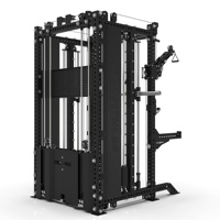 Machine Smith Tout-en-un Multifonctionnelle avec Power Rack, Crossover par Câble et Cage à Squats – Équipement de Fitness Commercial et Domestique