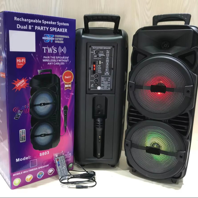 Custom Wireless Portable Home USB Charging Party Music Sound Black Color Speaker Box