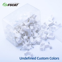 Fscat Clip de Cable de clavo de alta calidad Plástico 6MM Accesorios eléctricos Retención de cable PE Clip de Cable de clavo