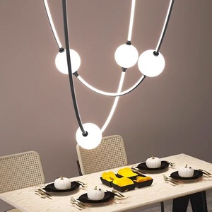 Nouvelle Lampe Magique en Forme de Haricot pour Comptoir de Bar de Salle à Manger, Luminaire Suspendu Créatif Personnalisé pour Salon, Lustre Commercial - Product Image 3