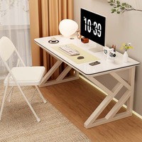 Bureau d'ordinateur de bureau, mobilier de chambre à coucher, bureau d'étude pour étudiants, bureau d'écriture, bureau d'e-sport, table rectangulaire en acier blanc pur