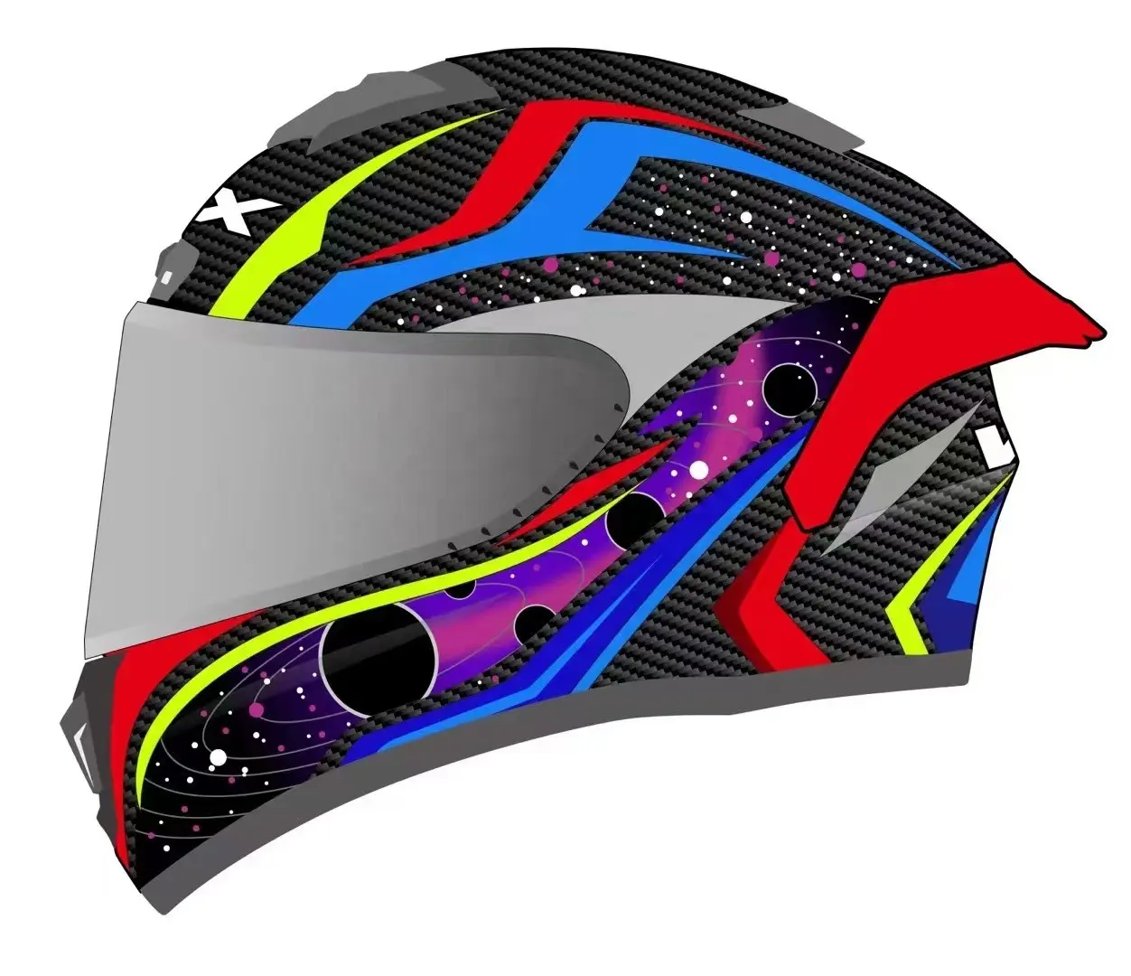 3M Vinyl Aufkleber benutzer definierte Cartoon niedlichen Mode Full Cover Motorrad Helm mit Lampe auf reflektieren den Band Helm