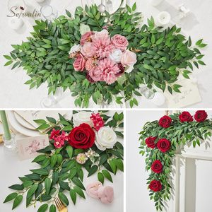 Tiges de Ruscus artificielles italiennes, feuillage vert, feuilles artificielles, plantes en soie pour décorations d'arche de mariage, bouquets et centres de table - Product Image 2