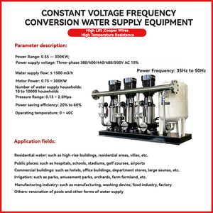 Pompe verticale multi-étages en acier inoxydable à haut débit 50M 380V, équipement d'alimentation en eau avec armoire de commande et système de surpression intelligent - Product Image 3