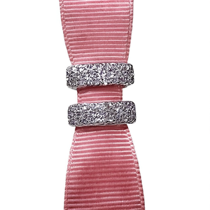 Ruban gros-grain or blanc E2313, 1-1/2 pouce de large, pailleté, double face, ruban artisanal tissé, couleur unie - Product Image 1