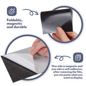 4 feuilles magnétiques adhésives 4 x 6 pouces avec support adhésif, autocollants magnétiques découpables, papier magnétique flexible à peler et coller pour photos et loisirs créatifs - Product Image 3