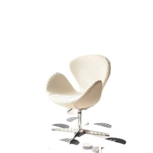 Silla Moderna Swan de Tela Blanca Giratoria para Sala de Estar, Oficina o Reuniones - Product Image 5