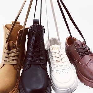 Custom Flat Waxed Shoelaces 6mm Wide Waterproof Casual Classic Unisex Design <strong>Men</strong> Women Boots Dress <strong>Shoe</strong> Laces - Product Image 4