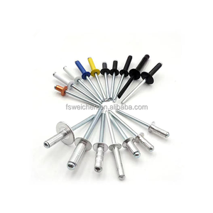 <span class=keywords><strong>Rivets</strong></span> à tête bombée en aluminium à extrémité ouverte, norme DIN, classe 6, haute résistance, pour la fixation de tôles et de pièces automobiles - Product Image 1