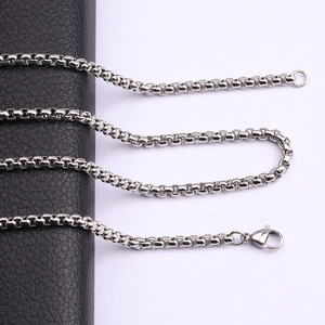 Wholesale Waterproof Tarnish‑Resistant Stainless Steel <b>Box</b> <b>Chain</b> Gold <b>Silver</b> Black Tone Jewelry Accessory Necklace - Product Image 5